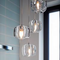 Nordique Or Moderne Rond En Verre Escalier Lumière Lustre Hôtel Salon Pendentif Lumières De Luxe Plafonniers Led Lustres