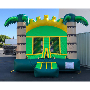 Location pour enfants de château gonflable de qualité commerciale de haute qualité avec un design de palmier attrayant - Product Image 1