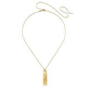 Collier pendentif <span class=keywords><strong>horoscope</strong></span> 12 <span class=keywords><strong>mois</strong></span> sans fondu motif en relief cuboïde en acier inoxydable plaqué or 18 carats bijoux fins à la mode pour - Product Image 5