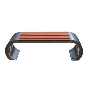 Aço inoxidável moderno Anti-Corrosão Parque Banco de madeira maciça Outdoor Leisure Banco para Comunidades Pátios Shoppings Fileiras - Product Image 5