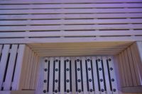 Sauna sec en bois de pruche canadienne pour 4 personnes, sauna infrarouge lointain intérieur