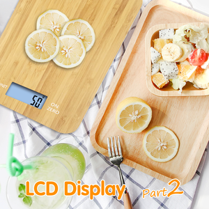 Bilancia da Cucina Elettronica in Bambù Naturale da 10kg con Logo Laser, Prezzo di Fabbrica, Certificata BSCI - Product Image 5