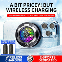 SL15 Dudukan Magnetik Ponsel dengan Ring Light untuk Gaming 3 in 1 Stasiun Pengisian Daya Nirkabel Tinggi dan Suhu Dapat Diatur