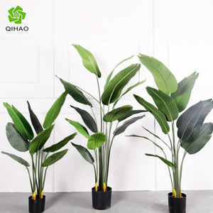 Palmera artificial tipo Traveler's Palm, bonsái de 120 cm de altura, planta artificial de simulación para interiores, decoración de flores de seda para el hogar. - Product Image 5