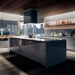 Armarios de cocina modulares brillantes y modernos de diseño libre fabricados en China a partir de 18 años, muebles de cocina de madera de calidad de fábrica - Product Image 1