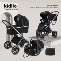 Sacoches Kidilo multifonctionnelles pour poussette, pour nouveau-né, position assise et allongée, poussette haute pour enfants