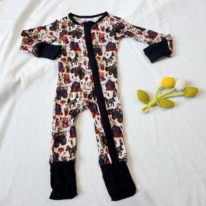 Combinaison de nuit en bambou pour bébé, vêtements pour nouveau-né, <span class=keywords><strong>pyjama</strong></span> à fermeture éclair longue, barboteuse légère pour bébé, fabriquée par Zs Original Manufacturer - Product Image 4