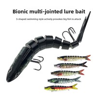 Leurre dur multi-sections, imitation de poisson, 13,5 cm, 18 g, en plastique imprimé en 3D, long, huit sections avec hameçons
