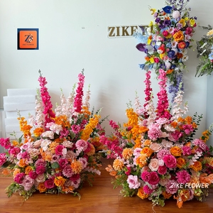 Decorazioni per <span class=keywords><strong>eventi</strong></span> 80 cm fiori fiori fiori fiori fiori fiori rosa e arancio disposizione centrotavola tavola nuziale - Product Image 3