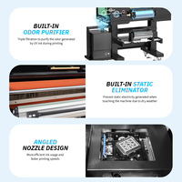 Impresora de Etiquetas UV DTF Ingani I3200HD 30cm A3, Impresora de Adhesivos UV, Máquina de Impresión de Logotipos en Relieve 3D y Bordado Falso para Bolsas y Zapatos