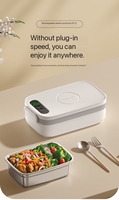 Boîte à lunch électrique à chauffage rapide 40W, 1L, portable, en acier inoxydable 304, chauffe-aliments pour adultes