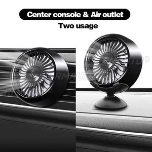12V Mini Fan for Car and Desk 5V <b>USB</b> Base Portable with Strong Wind for Summer <b>Heat</b> Relief - Product Image 1