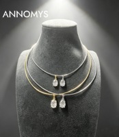 Collier en fil de fer plaqué or rhodié 18 carats en argent S925 avec moissanite, multi-couches, formes marquise, ovale, carrée et poire, vente en gros GRA