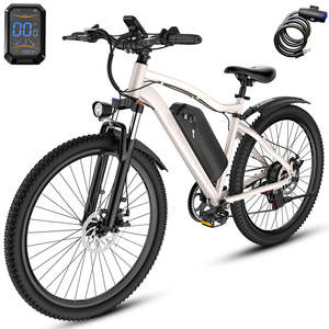 Bicicleta Eléctrica Todoterreno con Motor sin Escobillas de 350W, Certificada, 36V 7.8AH, Cuadro de Acero de Alto Carbono, 7 Velocidades, 50-60km, Envío Gratuito en EE. UU. - Product Image 1