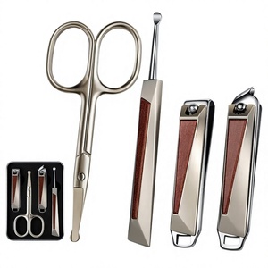 Set de Manicura y Pedicura de Acero Inoxidable, Kit de Cuidado de Uñas de 4 Piezas, Tijeras para Cutículas, Separador de Dedos - Product Image 4