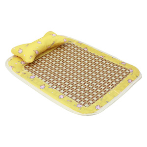 Summer Cooling <b>Mat</b> For Dogs <b>Cats</b> Woven Rattan With Pillow Rectangle Cartoon Pattern Pet Bed - Product Image 5