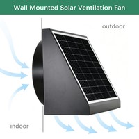 Ventilateur de ventilation actif pour espaces modulaires de conteneurs, sans câblage, alimenté par énergie solaire, ventilateur d'évacuation mural pour bureaux portables/sites éloignés