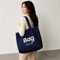 Sac fourre-tout en toile de coton personnalisé avec logo imprimé, grand format, avec poignées, tendance, par JOYSUN – Meilleures ventes