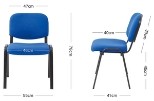 Chaise de bureau empilable en métal avec dossier en maille et tablette d'écriture pour salle d'attente, église, conférence - Vente en gros - Product Image 4