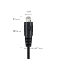 Câble audio RCA personnalisé AUX 3 stéréo mâle vers femelle avec écrou de blocage 26awg 7/0.15*3c OD 3.5mm pour montage sur panneau
