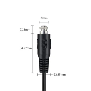 Custom AUX 3 Stereo Male To Female With Lock Nut 26awg 7/0.15*3c Od 3.5mm Rca Audio Cable For Panel Mount