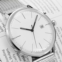 Orologio da Uomo Personalizzato con Logo, di Alta Gamma, con Vetro a Bolla 3D, Nuovo Orologio al Quarzo Ultra-sottile