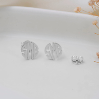 Nuevos Aretes Personalizados con Monograma North, Acero Inoxidable, Joyería Impermeable, Logotipo Personalizado, Nombre, Aretes de 3 Letras para Mujer