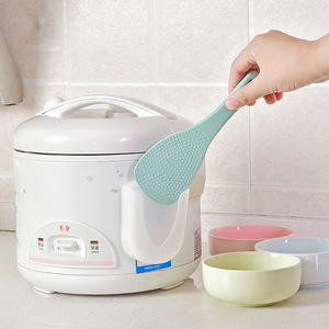 Rice Spoon With Suction Cup Wall Mount Kitchen Spatula Holder Plastic Rice Scoop For Rice Cooker - Product Image 1