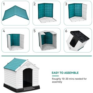 BunnyHi GW002 <span class=keywords><strong>Maison</strong></span> et meubles d'intérieur en plastique durables <span class=keywords><strong>pour</strong></span> animaux de compagnie Big Casas Para Perros <span class=keywords><strong>Maison</strong></span> <span class=keywords><strong>pour</strong></span> chien d'<span class=keywords><strong>extérieur</strong></span> <span class=keywords><strong>pour</strong></span> petits chiens de taille moyenne - Product Image 2