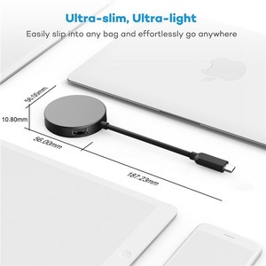 4-Trong-1 Cổ Điển <span class=keywords><strong>USB</strong></span> Hub Loại C Pd 3.0 Sạc Adapter Với Biểu Tượng Tùy Chỉnh Tương Thích Với Bàn Phím Chuột Các Thiết Bị Khác - Product Image 3