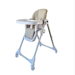 <span class=keywords><strong>Chaise</strong></span> haute <span class=keywords><strong>bébé</strong></span> pliable en plastique facile à plier avec hauteur réglable et roulettes en option, design portable - Product Image 1
