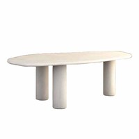 Table à manger en forme de nuage crémeuse de conception moderne nordique Style Wabi-Sabi pour l'utilisation de conférence de bureau d'hôtel Table en bois de panneau créatif