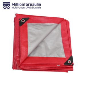 Bâche en PEHD ultra-légère, rouge et argentée, pour <span class=keywords><strong>chien</strong></span>, usage extérieur, multi-usages, <span class=keywords><strong>protection</strong></span>, en plastique PE - Product Image 1