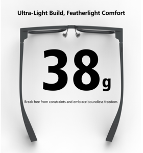 Occhiali Smart <span class=keywords><strong>AR</strong></span> Guo Phone G3 con Guida d'Onda Diffrattiva, Doppio Display, Traduttore AI, 5.3 2500 Nits, 38g, Video 2K/1080P, GPS - Product Image 4