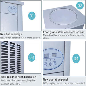 Máy Cuộn Kem Công Nghiệp Máy Chiên Chảo Đôi Máy Làm Kem Chiên Với Tủ Đông - Product Image 3