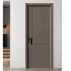 מחירי מפעל מודרניים לדלתות פנים חלולות מעץ פלסטי מרוכב לחדרי שינה, חדרי אמבטיה, מלונות, דלתות WPC עמידות למים ואטומות לרעש - Product Image 4