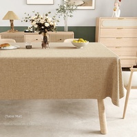 Nappe rectangulaire en coton et lin de style japonais, couleur unie, pour cuisine, salle à manger, maison, vente en gros