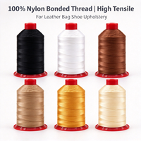 Fil à coudre 100% nylon, haute résistance à la traction, couleur inaltérable, pour cuir, sacs, chaussures et tissus d'ameublement