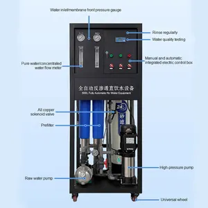 Waterbehandelingsapparaat 500 Liter Per Uur Omgekeerde Osmose Waterzuiveraar Systeemapparatuur