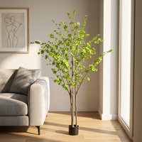 Offre Spéciale Enkianthus Simulation réaliste plantes en soie artificielle suspendu arbre cloche pour décor de bureau à domicile intérieur