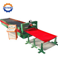 Ligne de formage de tôles ondulées pour toiture, machine à fabriquer des tuiles avec moteur, haute efficacité, contrôle PLC