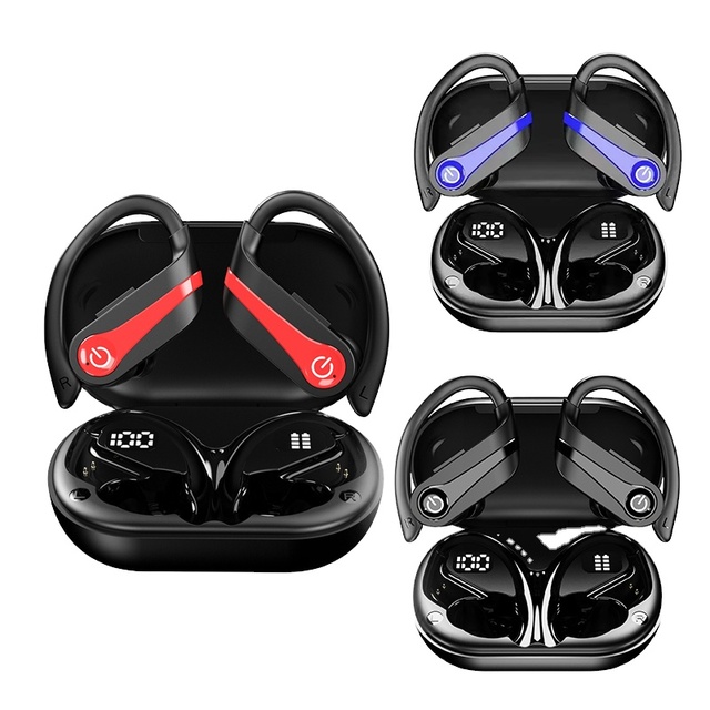 Wireless Low Latency Gaming Earbuds IPX7 Waterproof Sport Stereo Running Earphones with LED Display Yyk-q63 New in 2024