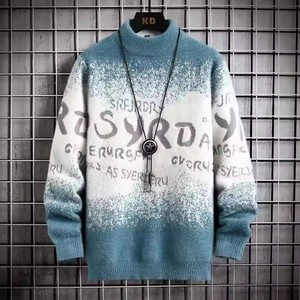 Pull-over décontracté pour l'hiver, pull en tricot pour homme à col rond, respirant et confortable, <span class=keywords><strong>grande</strong></span> <span class=keywords><strong>taille</strong></span>, manches longues - Product Image 6