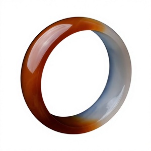Classic <b>Jade</b> Best Quality Resin <b>Bangles</b> Fancy Unisex Fashion Jewelry Brown And White Color <b>Bangle</b> Stylish Trendy Wedding Woman - Product Image 3