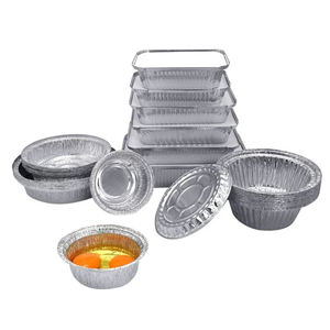 Tùy chỉnh hình chữ nhật Lá PP nhôm container Nắp cấp thực phẩm thân thiện với môi dùng một lần bột giấy đúc khay thực phẩm bánh BBQ - Product Image 4