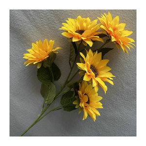 Bouquet de tournesols artificiels Bernier 30cm-100cm, fleurs décoratives d'intérieur, ornement fait main pour la décoration de la maison - Product Image 5