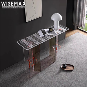 MUEBLES WISEMAX, muebles populares baratos para sala de estar, mesa de entrada acrílica delgada, pasillo, <span class=keywords><strong>consola</strong></span> <span class=keywords><strong>estrecha</strong></span>, Decoración de mesa para oficina - Product Image 3