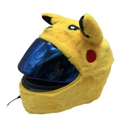 Housse de casque de moto en peluche lapin Halloween, accessoire de dessin animé, style urbain, protection tendance horreur