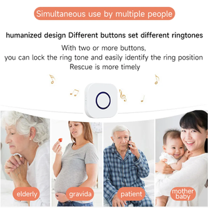 Người chăm sóc máy nhắn tin không dây nút gọi SOS cảnh báo y tá gọi hệ thống trợ giúp người già cho bệnh nhân theo dõi người khuyết tật tại nhà - Product Image 3