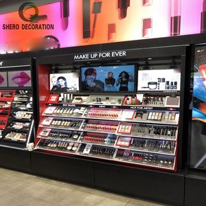 Conception d'intérieur de boutique de cosmétiques personnalisée tout-en-un, vitrine de cosmétiques fonctionnelle avec logo LED, étagère d'exposition de maquillage - Product Image 4